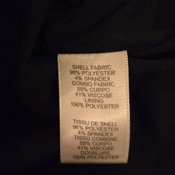 Rebecca Taylor Stacy Contrast Skirt Dress Black 6 - Picture 3 of 6